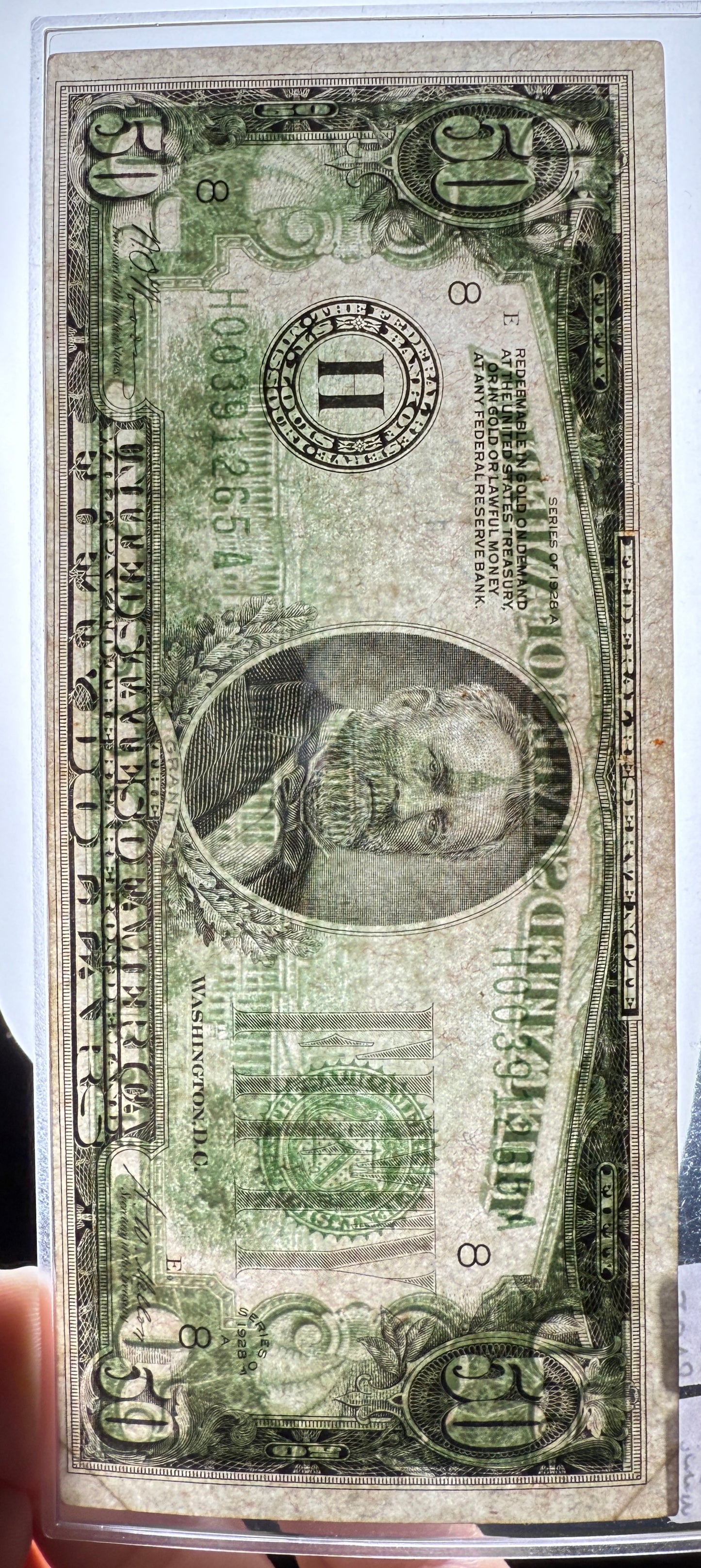 1928 A $50 Redeemable in Gold St. Louis