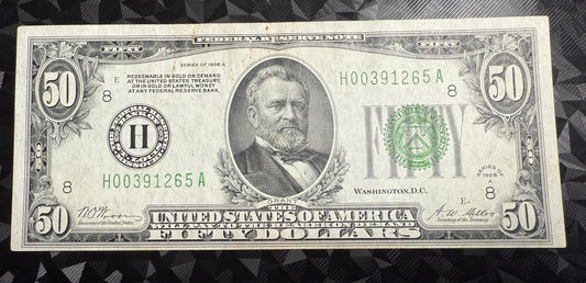 1928 A $50 Redeemable in Gold St. Louis