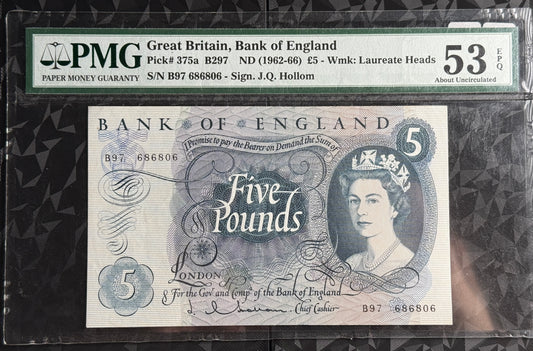 Great Britain Bank of England 5 pound PMG 53 EPQ