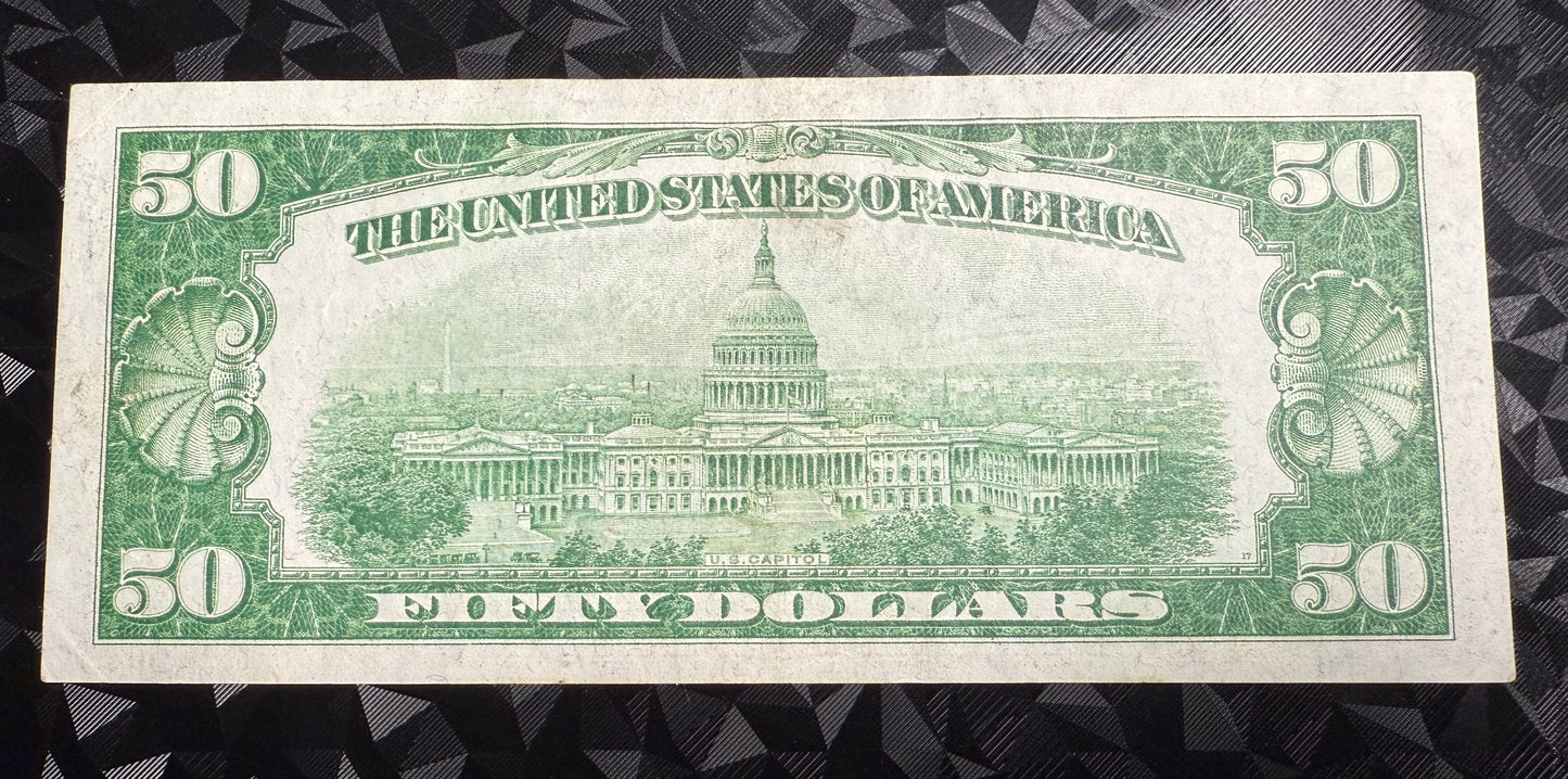 1928 A $50 Redeemable in Gold St. Louis